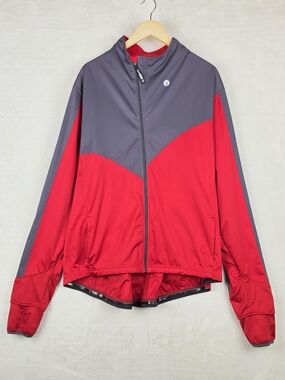 IllumiNITE Reflective Cycling Jacket Mens 2X Red Gray Full Zip